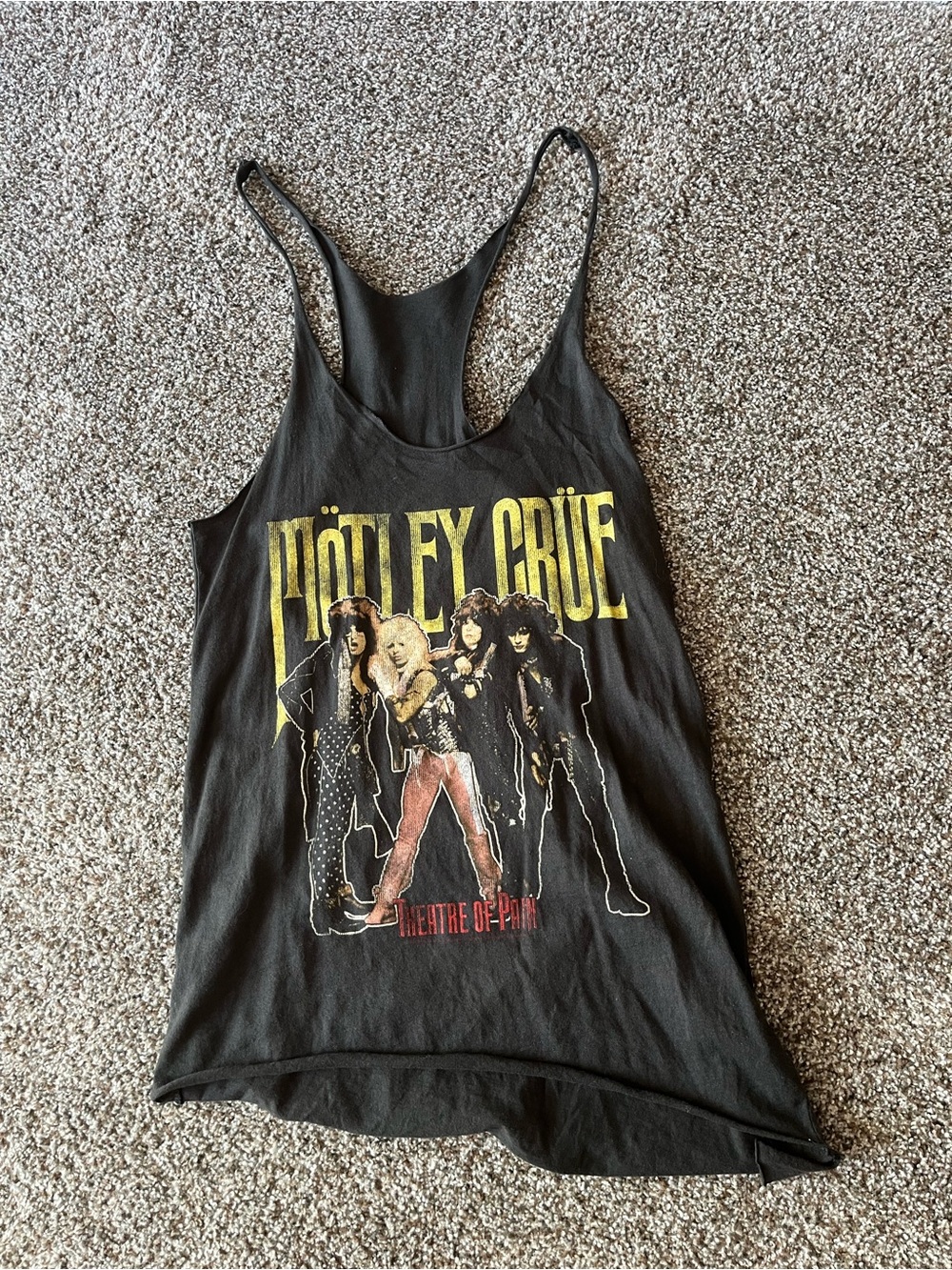 Black Graphic Racerback Tank Top